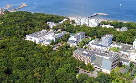 Luftaufnahme von Resorts in Rogowo 